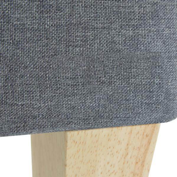 Polsterbett 90x200 Grau Einzelbett Stoffbett Bettgestell mit Lattenrost - Palo24