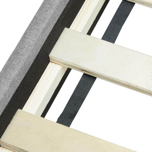 Polsterbett 90x200 Grau Einzelbett Stoffbett Bettgestell mit Lattenrost - Palo24