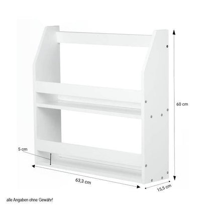 Regal Wandregal Hängeregal Bücherregal Holzregal Holz Weiss - Palo24
