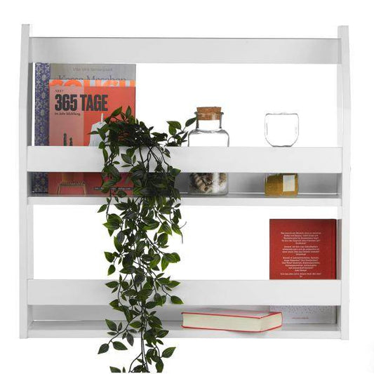 Regal Wandregal Hängeregal Bücherregal Holzregal Holz Weiss - Palo24
