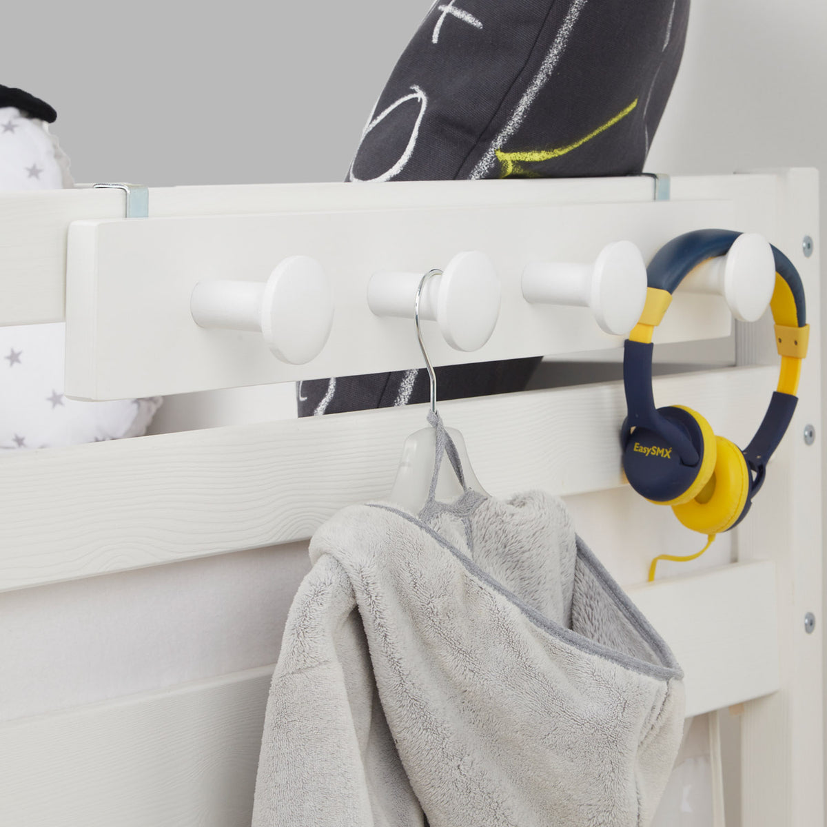 Kindergarderobe Holz Weiss Kinder Garderobenhaken Hochbett 4 Haken Kleiderhaken