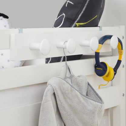 Kindergarderobe Holz Weiss Kinder Garderobenhaken Hochbett 4 Haken Kleiderhaken