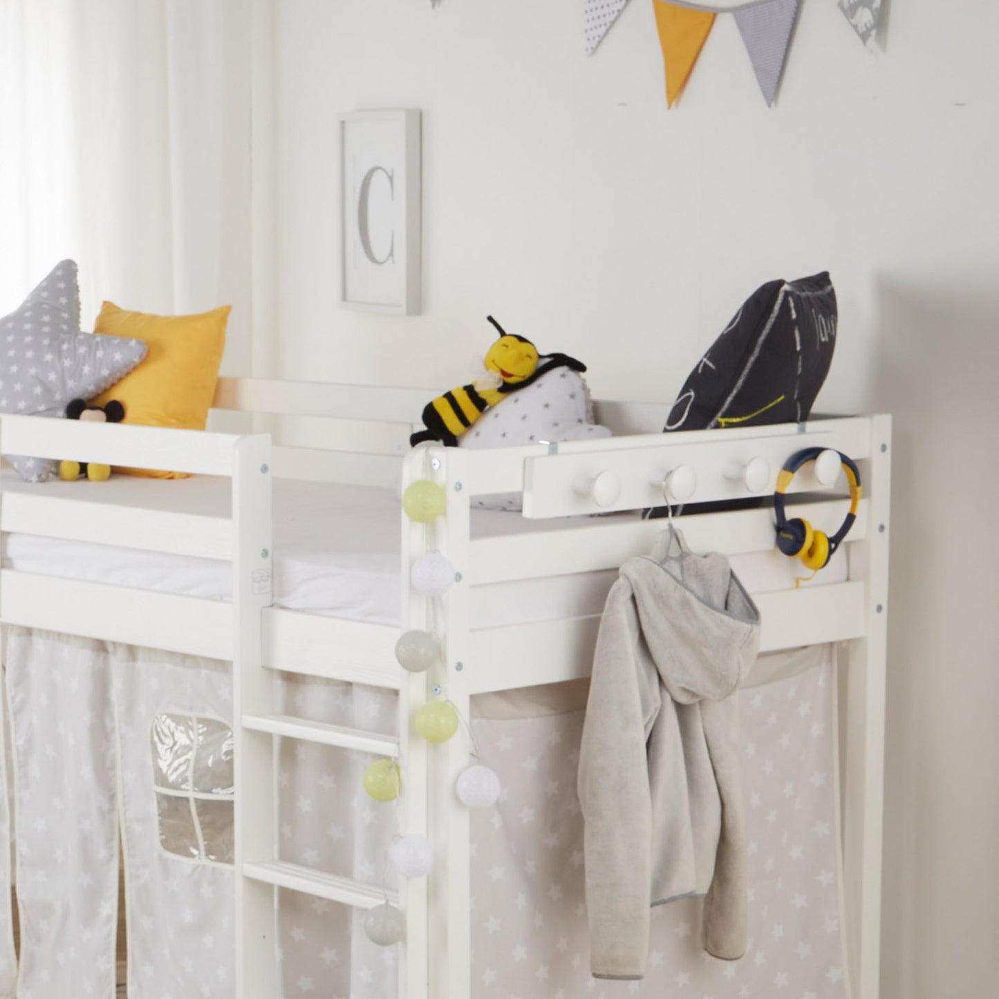 Kindergarderobe Holz Weiss Kinder Garderobenhaken Hochbett 4 Haken Kleiderhaken