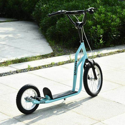 Tretroller Scooter Cityroller Kinder Mädchenroller verstellbar Aluminium Blau - Palo24