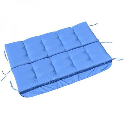 Auflagen-Set für Hollywoodschaukel 170 cm Stuhlkissen Blau - Palo24