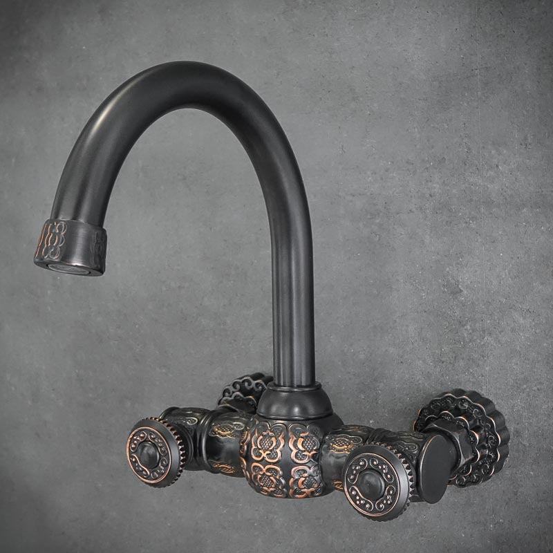 Wasserhahn zur Wandmontage LOLA Schwarz - Palo24