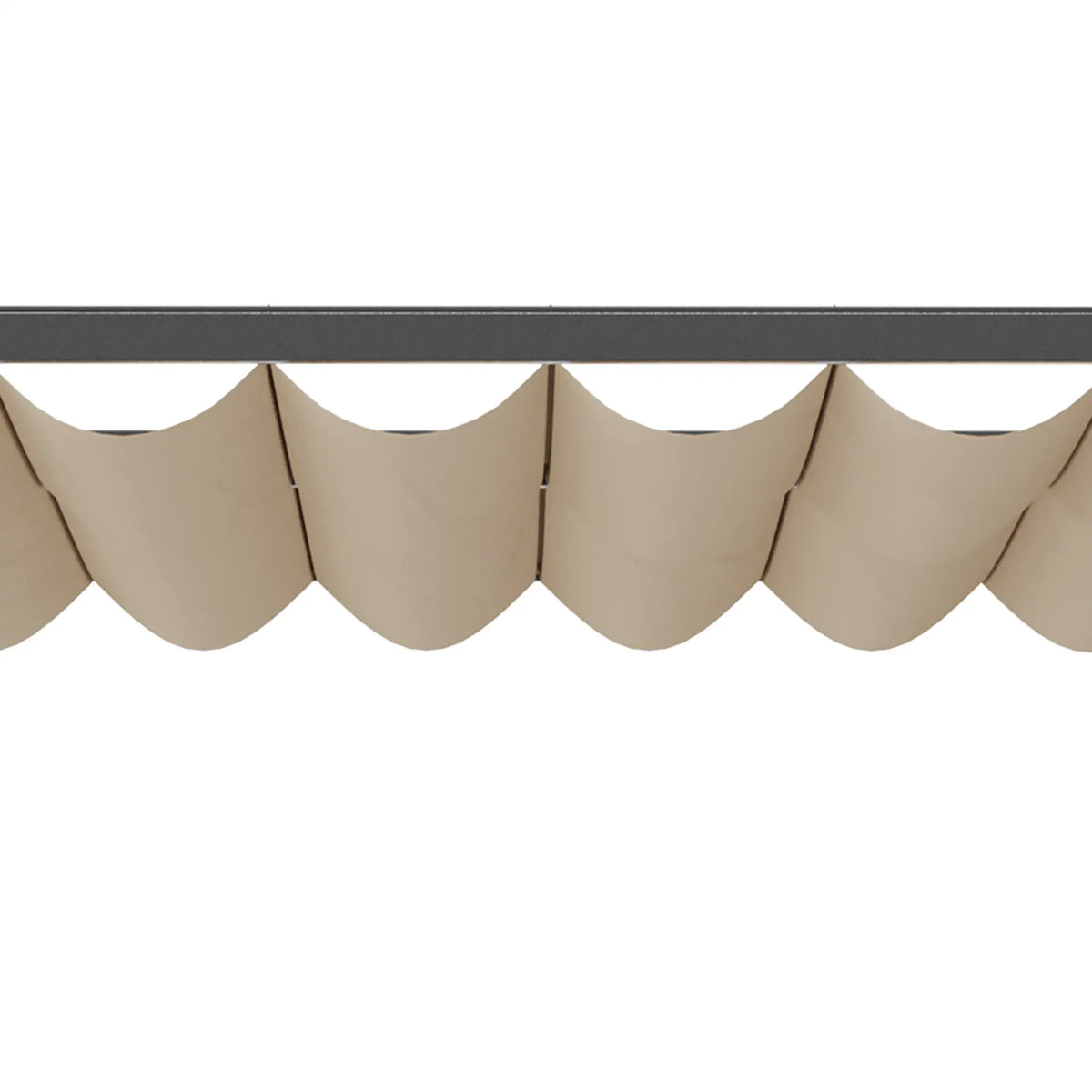 Pavillon Pergola Partyzelt Überdachung Einstellbares Stoffdach Polyester Beige