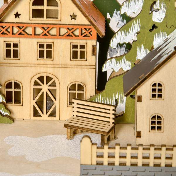 Adventskalender zum Befüllen 24 Schubladen Fächer Weihnachtskalender mit LED-Lichtern Adventskalenderbox - Palo24