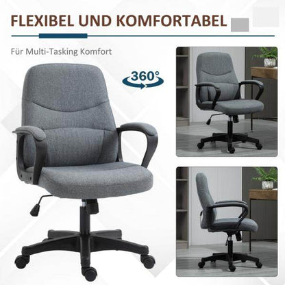 Chefsessel Massagesessel mit USB-Schnittstelle Grau - Palo24
