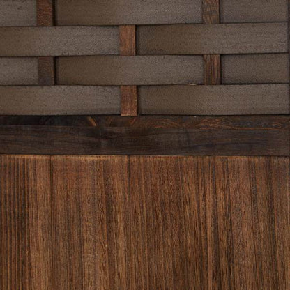 Paravent Raumteiler 3 teilig Holz Trennwand Rattan Sichtschutz Braun - Palo24