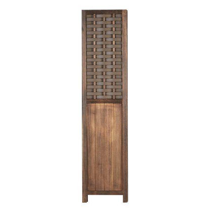 Paravent Raumteiler 3 teilig Holz Trennwand Rattan Sichtschutz Braun - Palo24