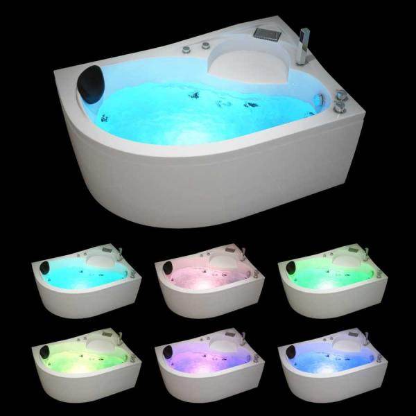 Eckwhirlpool Badewanne CAPRI 150cm x 100cm Links - Palo24