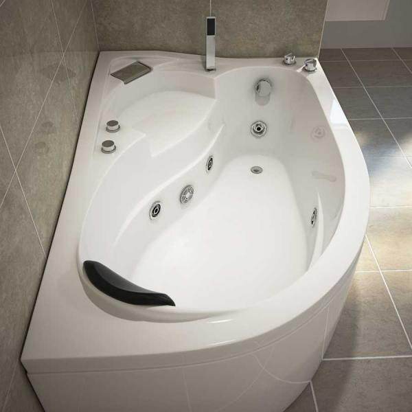 Eckwhirlpool Badewanne CAPRI 150cm x 100cm Links - Palo24