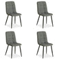 4er Set Grau Esszimmerstühle Küchenstühle Polsterstühle Modern - Palo24
