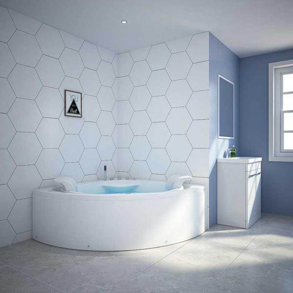 Eckwhirlpool Badewanne ANDROS 160x160 - Palo24