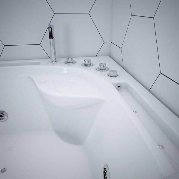 Eckwhirlpool Badewanne ANDROS 160x160 - Palo24