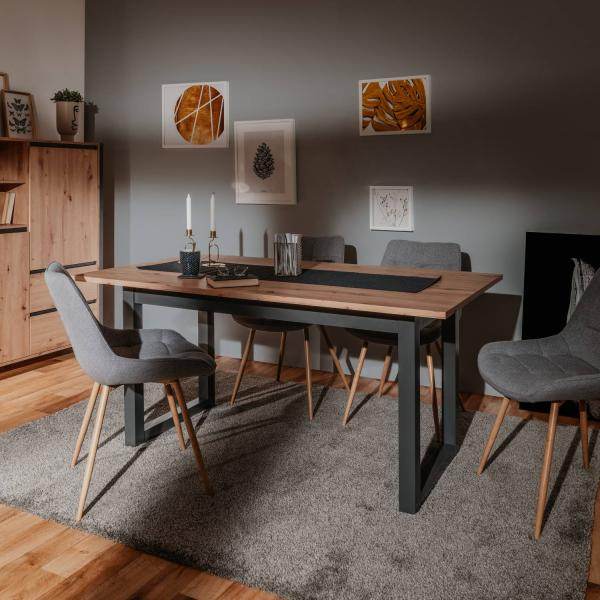 Esstisch Holztisch Massiv Ausziehbar Industrial Style - Palo24