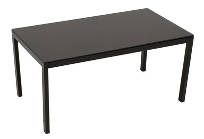 Lounge Set Sitzgruppe ARONA 4-teilig, Metall + Kunstgewebe schwarz
