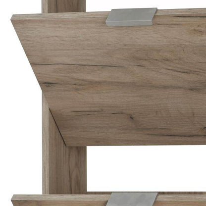 Schuhschrank Schuhregal Schuhkipper Schmal Holz Eiche Grau 4 Fächer - Palo24