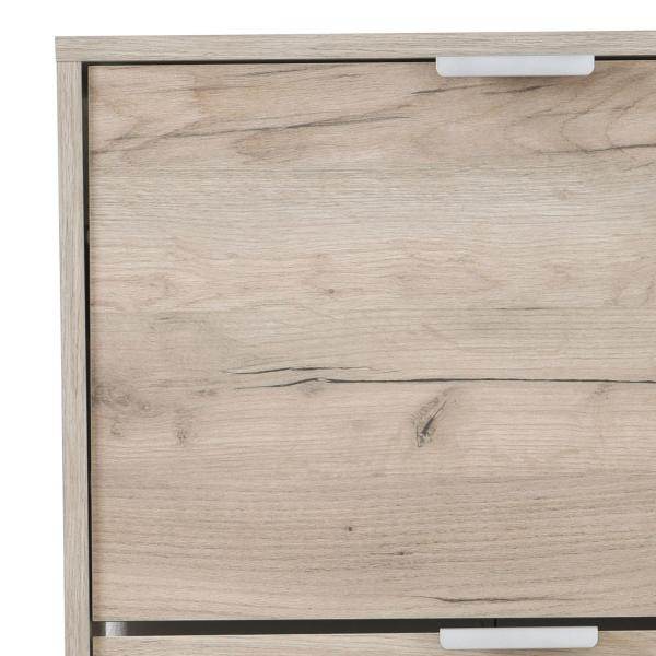 Schuhschrank Schuhregal Schuhkipper Schmal Holz Eiche Grau 4 Fächer - Palo24
