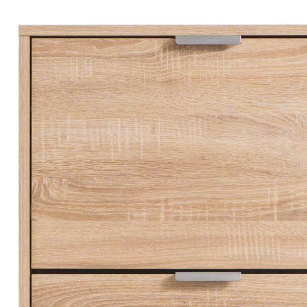 Schuhschrank Schuhregal Schuhkipper Schmal Holz Eiche 5 Fächer - Palo24