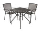 Garnitur CLASSIC 3-teilig, Streckmetall anthrazit (Tisch 70x70cm)
