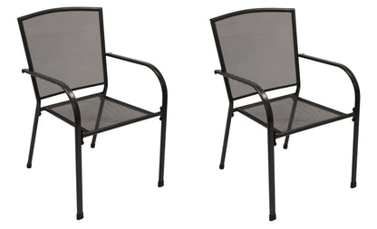 Garnitur Sitzgruppe CLASSIC 5-teilig, Streckmetall anthrazit (Tisch 70x70cm)