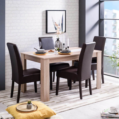 Esszimmertisch Holztisch 135x80 cm Massiv Braun - Palo24