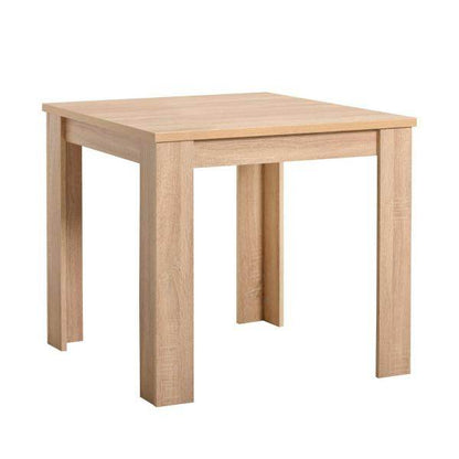 Essgruppe mit 2 Stühlen Esstisch 80x80 cm Esszimmertisch Holz Natur Massiv Polsterstühle Anthrazit - Palo24