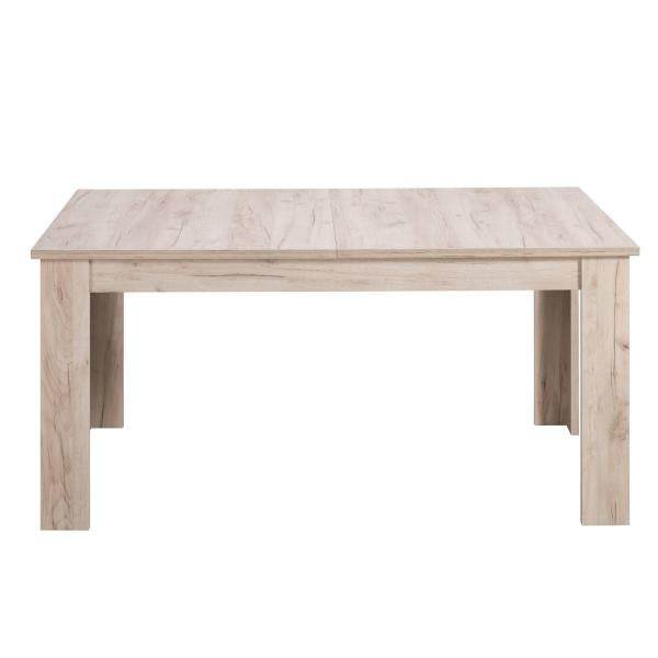 Esstisch ausziehbar Holztisch 160x90 cm Holz Massiv Grau Eiche - Palo24
