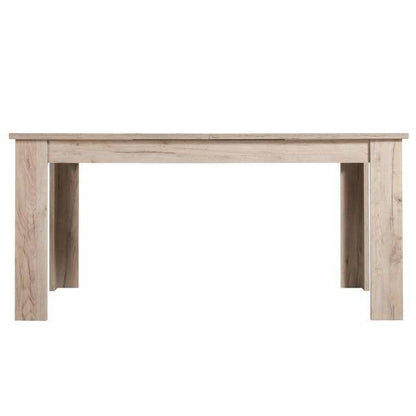 Esstisch ausziehbar Holztisch 160x90 cm Holz Massiv Grau Eiche - Palo24