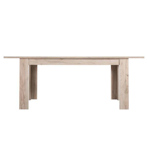 Esstisch ausziehbar Holztisch 160x90 cm Holz Massiv Grau Eiche - Palo24