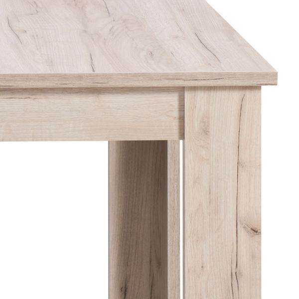 Esstisch ausziehbar Holztisch 160x90 cm Holz Massiv Grau Eiche - Palo24