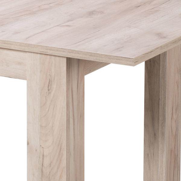 Esstisch ausziehbar Holztisch 160x90 cm Holz Massiv Grau Eiche - Palo24