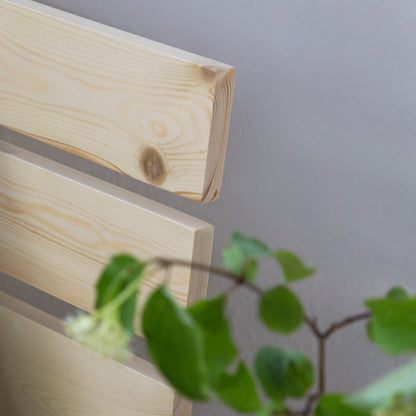 Holzbett 120x200 cm Natur | Doppelbett | mit Lattenrost | massiv | Kind Jugend Gast