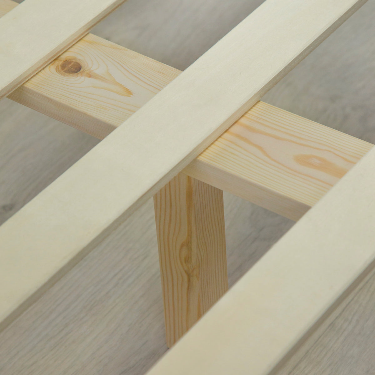 Holzbett 120x200 cm Natur | Doppelbett | mit Lattenrost | massiv | Kind Jugend Gast