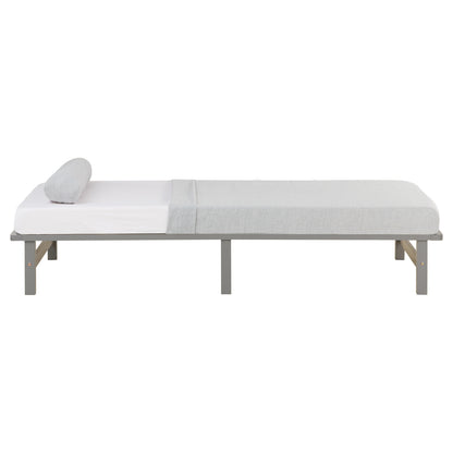 Palettenbett 90x200 cm Grau | Einzelbett | mit Lattenrost | Holz | Kind Jugend Gast