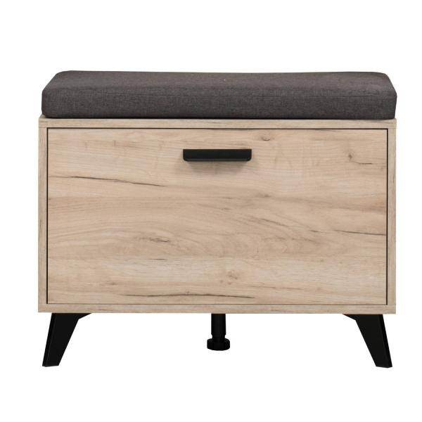 Flurgarderobe Garderoben Set Flurmöbel Modern Komplettset 5-tlg Holz Eiche Grau - Palo24
