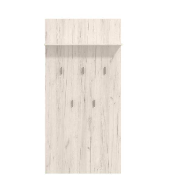 Flurgarderobe Garderoben Set Flurmöbel Komplettset 5-tlg Holz Eiche Weiss Grau Vintage - Palo24
