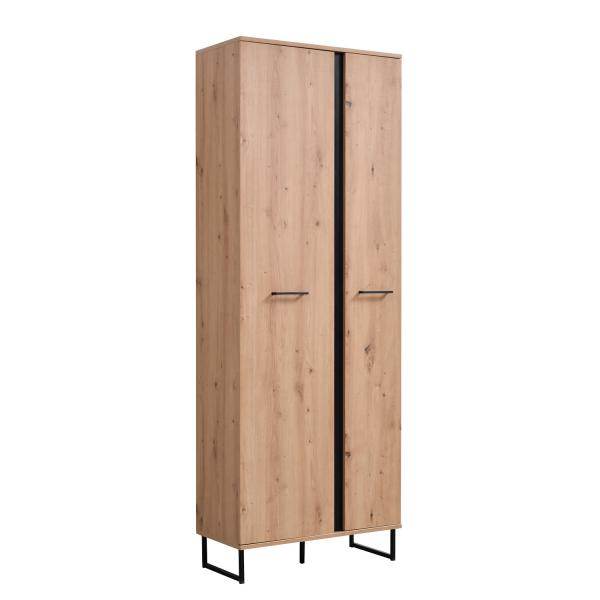 Garderobe Flurgarderobe Set Flurmöbel Industrial Style Komplettset 5-tlg Holz Eiche - Palo24