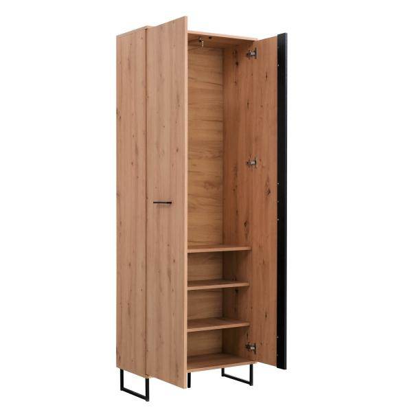 Garderobe Flurgarderobe Set Flurmöbel Industrial Style Komplettset 5-tlg Holz Eiche - Palo24