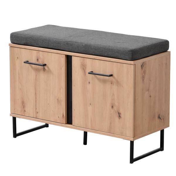 Garderobe Flurgarderobe Set Flurmöbel Industrial Style Komplettset 5-tlg Holz Eiche - Palo24