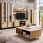 Wohnwand Schrankwand Anbauwand Eiche Holz Industrial Style - Palo24