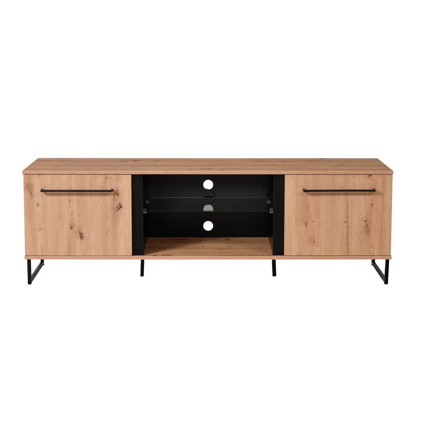 Wohnwand Schrankwand Anbauwand Eiche Holz Industrial Style - Palo24