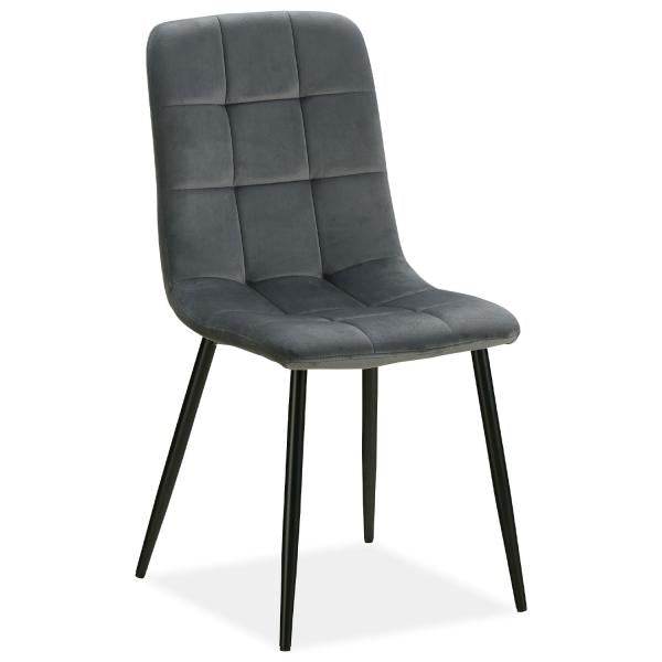 6er Set Grau Samt Esszimmerstühle Küchenstühle Polsterstühle Modern - Palo24