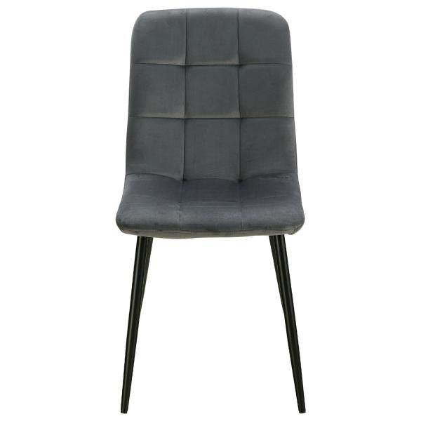 6er Set Grau Samt Esszimmerstühle Küchenstühle Polsterstühle Modern - Palo24