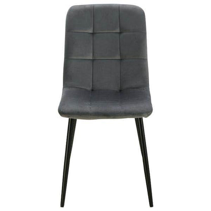6er Set Grau Samt Esszimmerstühle Küchenstühle Polsterstühle Modern - Palo24