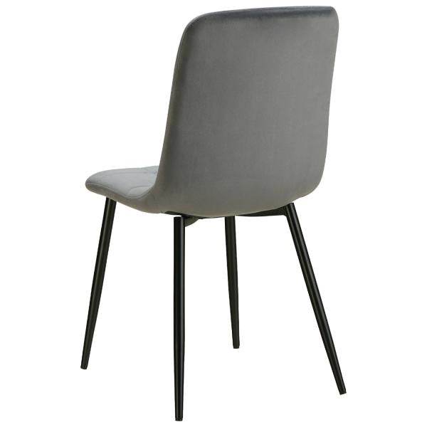 6er Set Grau Samt Esszimmerstühle Küchenstühle Polsterstühle Modern - Palo24