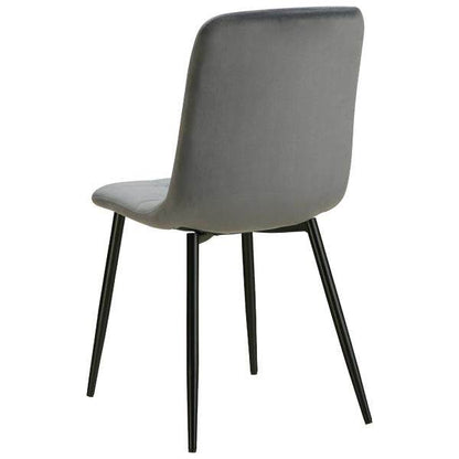 6er Set Grau Samt Esszimmerstühle Küchenstühle Polsterstühle Modern - Palo24