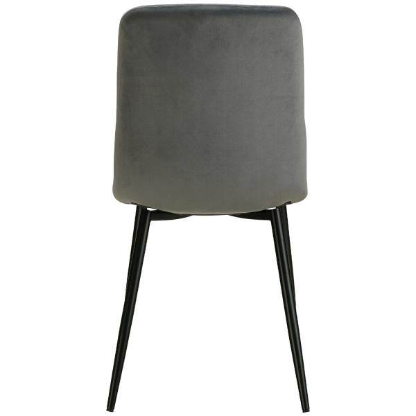 6er Set Grau Samt Esszimmerstühle Küchenstühle Polsterstühle Modern - Palo24